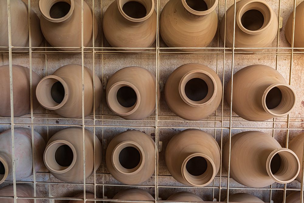 Middle East-Arabian Peninsula-Oman-Ad Dakhiliyah-Bahla-Pots at the Al-Adawi pottery factory in Oman
